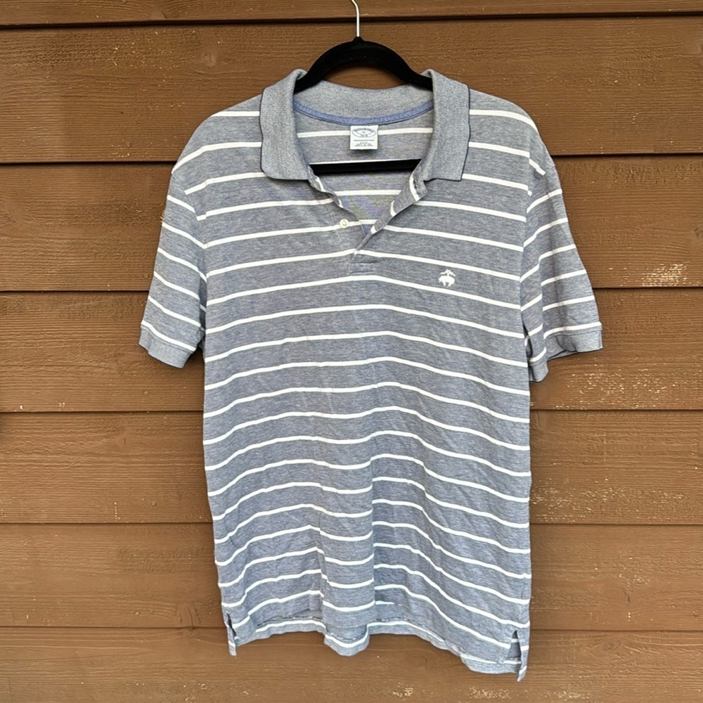 Brooks Brothers blue performance polo slim fit men’s shirt size XL